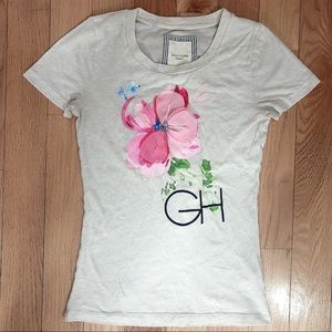 Gilly Hicks womens flower gem shirt tee